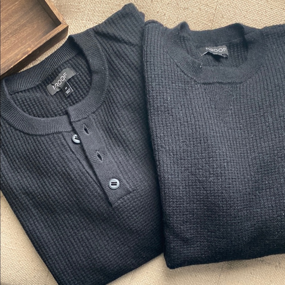 Huckberry/Proof - Two Men's Black Sweaters